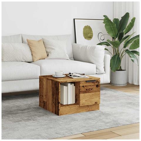 Tavolino Da Salotto Legno Antico 50x50x36 Cm Legno Multistrato - Foto 3