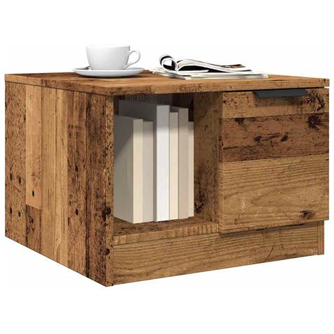 Tavolino Da Salotto Legno Antico 50x50x36 Cm Legno Multistrato - Foto 1