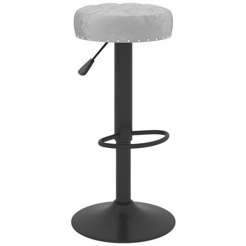 Sgabelli Da Bar 2 Pz Grigi In Velluto - Foto 2