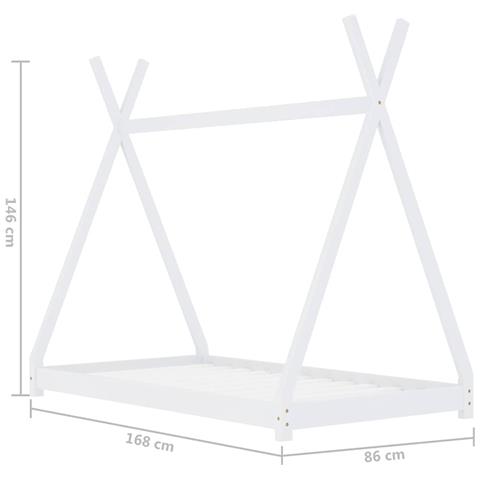 Giroletto Per Bambini Bianco In Massello Di Pino 80x160 Cm - Foto 7