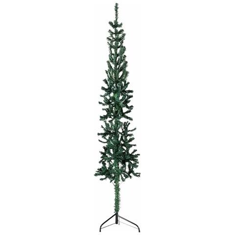 Lusso Casadino - Albero Natale Artificiale Sottile A Metà Supporto Verde 240 Cm - Foto 2