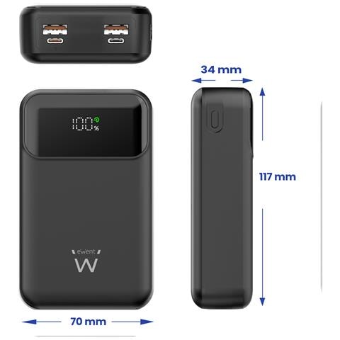 65W Power Bank 20000mAh - Fast Charging External Battery with USB C Input & Output - Foto 2