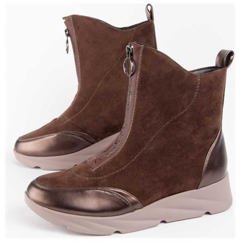 Stivale Con Zeppa Calig6 Marrone. - Foto 1