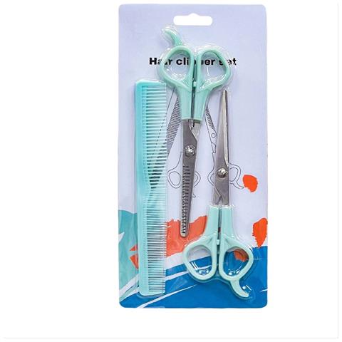 Set Di Forbici Per Capelli 3 Pezzi: Kit Professionale Per Frangia E Styling Blue - Foto 2