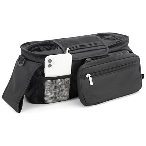 Borsa Portaoggetti In Tessuto Oxford Per Passeggini - Nero - Foto 1