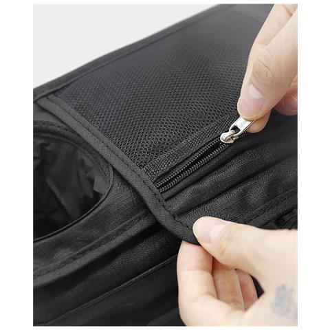 Borsa Portaoggetti In Tessuto Oxford Per Passeggini - Nero - Foto 6