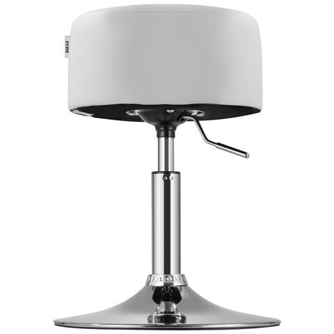 Sgabello Make Up Toeletta Seduta Comoda Sgabellino Rotante Bianco Portata 130kg - Foto 5