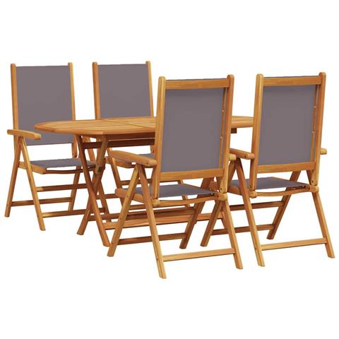 Set da Pranzo per Giardino 5 pcs Antracite - Foto 1