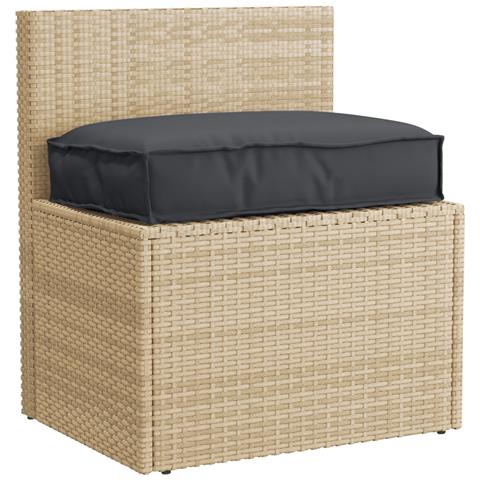 Cuscino per pallet per seduta nera 60x40x8 cm in tessuto Oxford - Foto 2