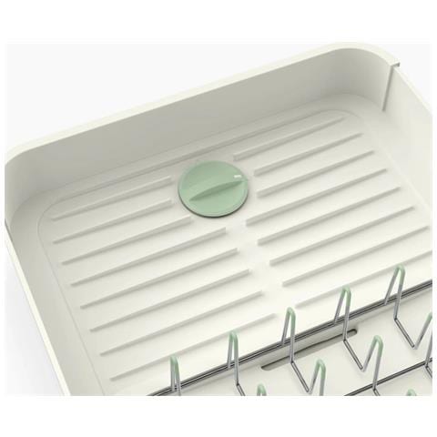 Scolapiatti Extend Espandibile Per Lavello Drenaggio Efficiente Portaposate Prongs Non Abrasivi Colore Pietra Verde - Foto 6