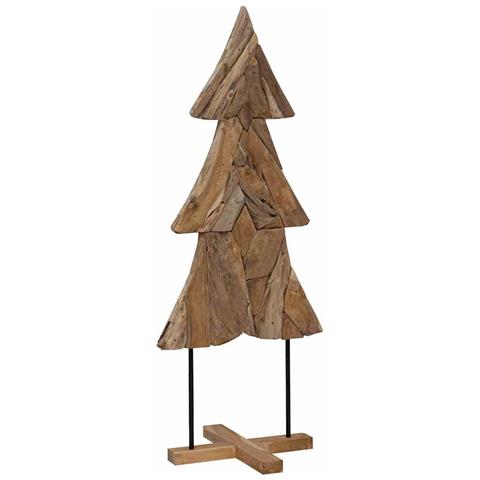 Albero di Natale Marrone 150 cm Legno massello di teak - Foto 1