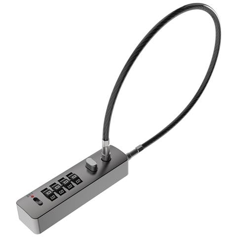 Lucchetto A Cavo Combinato Da 30 Cm - Codice Reimpostabile, Sicurezza Antifurto Blackash - Foto 1
