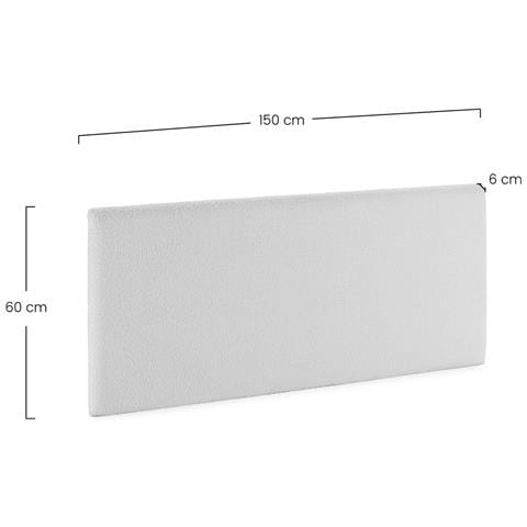 Testiera Niebla 150x60 Cm Tessuto Pecora Beige - Foto 6