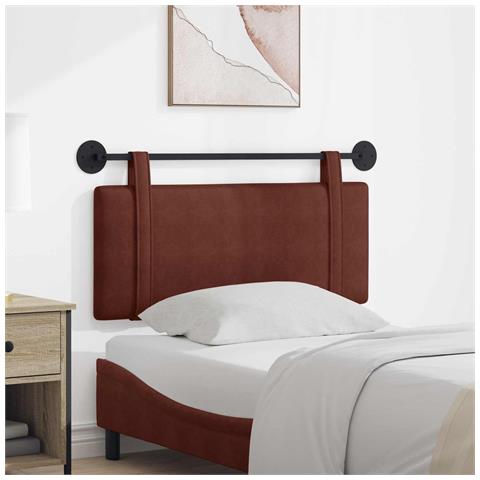 Testata appesa Marrone Lucido 110 x 55 x 5 cm PU Antico - Foto 2