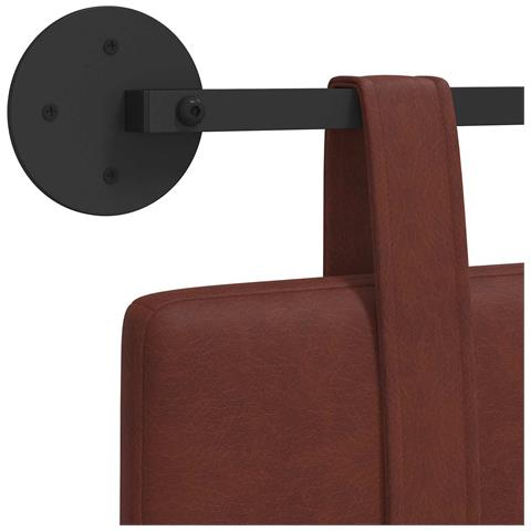 Testata appesa Marrone Lucido 110 x 55 x 5 cm PU Antico - Foto 9