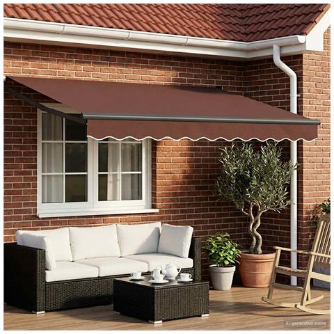 Tettuccio Elettrico Retrattile Marrone 3,5 x 2 m - Foto 2