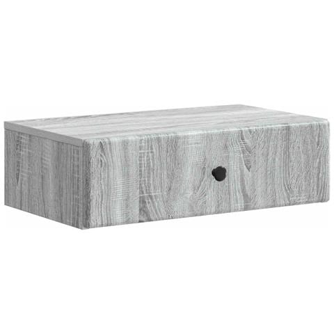 Tavolino da Parete Laterale Grigio Sonoma 59 x 34,5 x 17 cm - Foto 1