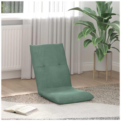 Sedia a pavimento regolabile Verde Mare Velluto - Foto 2