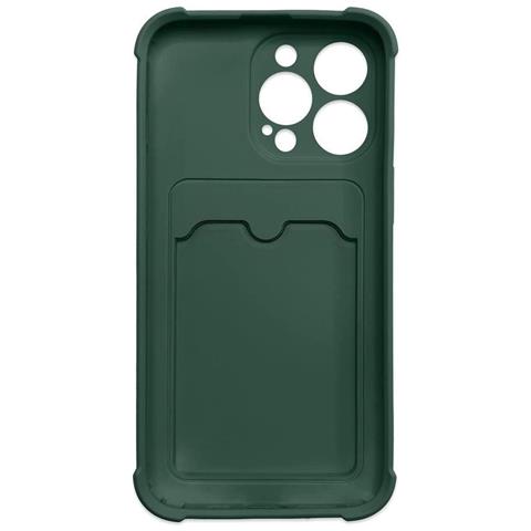Cover In Silicone Armor Per Xiaomi Redmi 10x 4g / Xiaomi Redmi Note 9 Con Tasca Per Carte, Colore Verde. - Foto 1