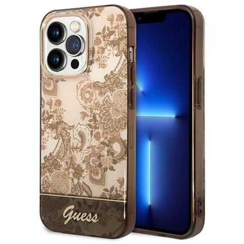 Guess Guhcp14lhgplhc Custodia Per Iphone 14 Pro 6,1 Colori Ochre Collezione Porcellana - Foto 1