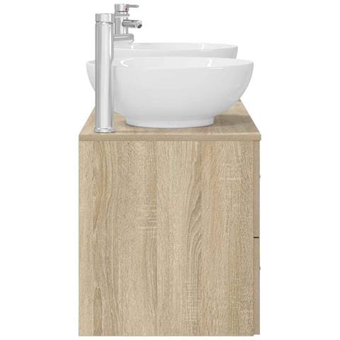 Set di mobili per il bagno 3 pz Rovere Sonoma - Foto 2