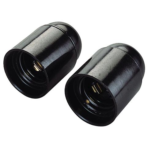 Portalampada E27 Liscio Colore Nero - Foto 1