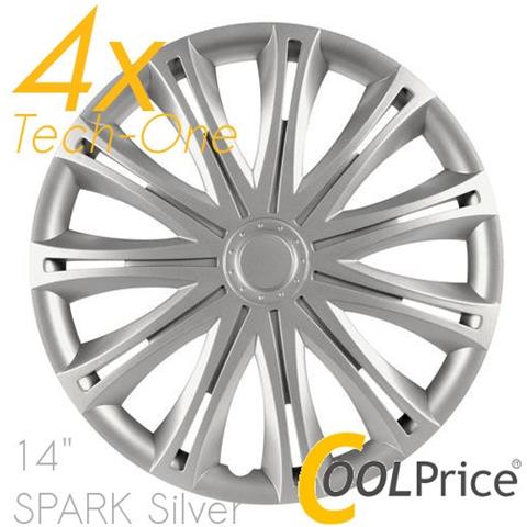 Copricerchi Auto Universali 14 Pollici Tech-one Spark Silver 31586 - Foto 1