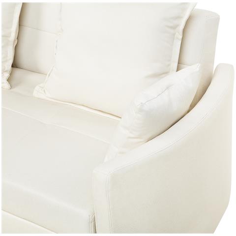 Divano Letto 2 Posti In Tessuto Beige Hovin - Foto 17