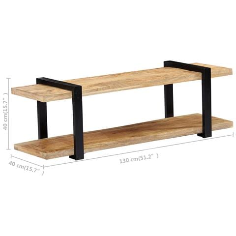 Mobile Porta Tv 130x40x40 Cm In Legno Massello Di Mango - Foto 10