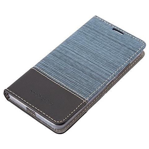 Custodia Compatibile Con Nokia Lumia 540 In Blu Scuro Nero - Coperchio Protettiva Con Chiusura Magnetica, Funzione Stand E Tasca Per Le Carte - Foto 2