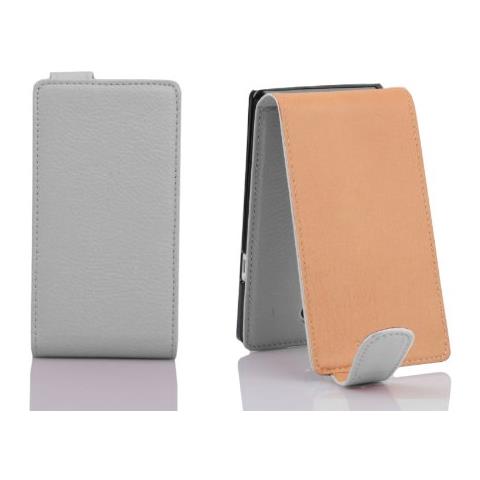 Custodia Compatibile Con Lg L70 In Magnesio Bianco - Coperchio Protettivo In Design Flip Realizzato In Similpelle Testurizzata - Foto 2