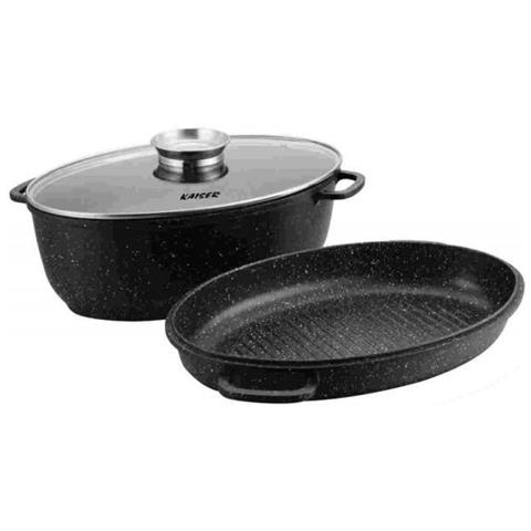 Cocotte 3 Pcs 38*26 Cm Fonte D'alu - Foto 1