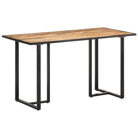 Tavolo Da Pranzo 140 Cm In Legno Di Mango Grezzo - Foto 1