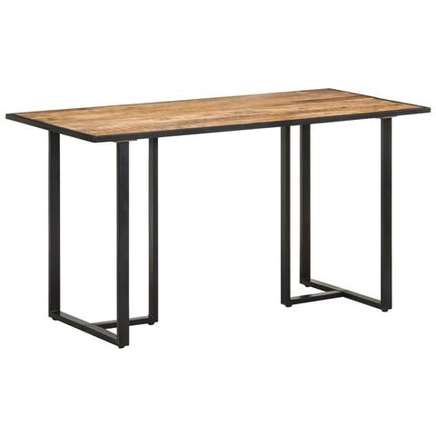 Tavolo Da Pranzo 140 Cm In Legno Di Mango Grezzo - Foto 10