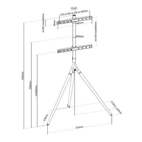 Treppiede One For All, Wm 7472, Turn, 32-65 "", Peso Massimo (capacità) 30 Kg, Leggero - Foto 2