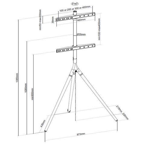 Treppiede One For All, Wm 7472, Turn, 32-65 "", Peso Massimo (capacità) 30 Kg, Leggero - Foto 15