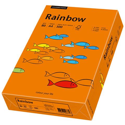 Rainbow A4 500er, A4 (210×297 mm) , Universale, Opaco, Arancione, ECF - Foto 1