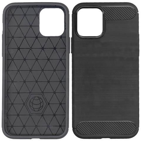 Maxy Custodia B-case Tpu Silicone Cover Case Per Apple Iphone 11 Pro Carbon Metal Black - Foto 1