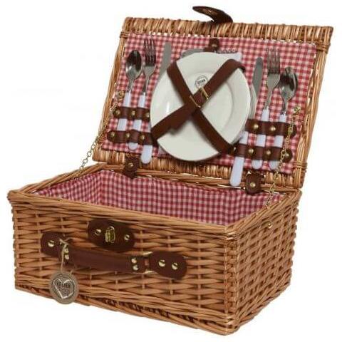 Set Da Picnic Con Coltello E Forchetta In Vimini - Foto 1