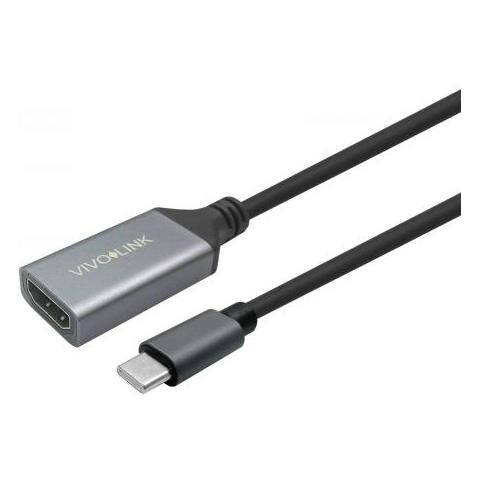Vivolink Prousbchdmimf2 Adattatore Per Inversione Del Genere Dei Cavi Usb C Hdmi Nero (usb-c To Hdmi Female Cable 2m - B - Foto 2