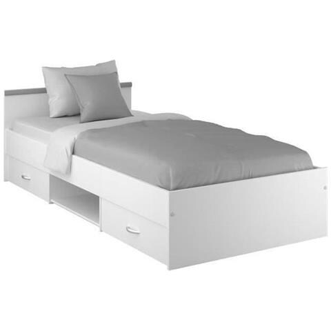 Letto Per Bambini Moderno Bianco Opaco 90 X 200 Cm - Foto 1