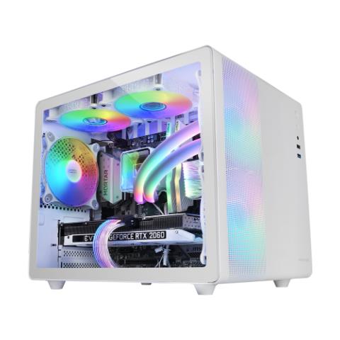 Case MC-400 Mini TowerATX / Micro-ATX / Mini-ITX 2 Porte USB 3.2 Gen 1 (3.1 Gen 1) Tipo A / USB 2.0 Colore Bianco - Foto 2