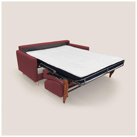 Edgar Divano letto matrimoniale in tessuto felis impermeabile T03 160 cm (mat. 120x197) rosso - Foto 2