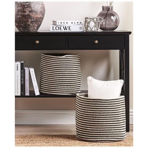 Set Di 2 Cestini Yerkoy Cotone Nero - Foto 7