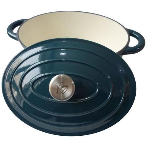 Casseruola 30 Cm - Forma Ovale - Verde Blu - Foto 1
