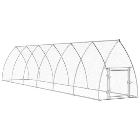 Gabbia Per Polli Argento 600x105x120 Cm In Acciaio Zincato - Foto 1