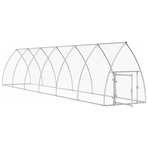 Gabbia Per Polli Argento 600x105x120 Cm In Acciaio Zincato - Foto 2