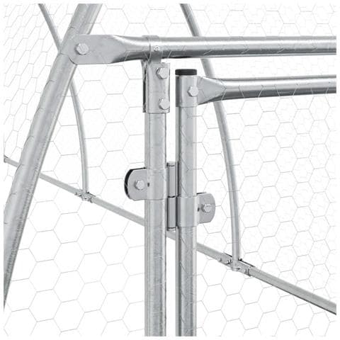 Gabbia Per Polli Argento 600x105x120 Cm In Acciaio Zincato - Foto 8