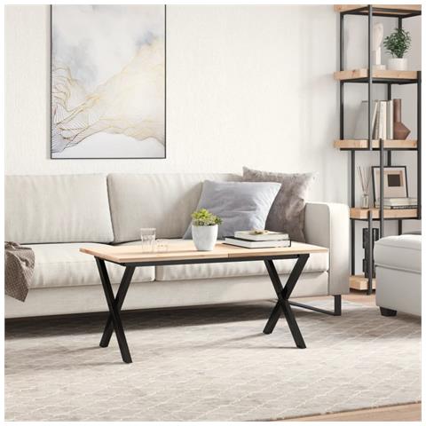 Telaio Gambe A X Per Tavolino Da Salotto 80x40x43 Cm In Ghisa - Foto 3