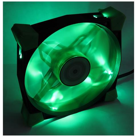 CobaNitrox N-120-GR Case per computer Ventilatore 12 cm Nero, Verde - Foto 4